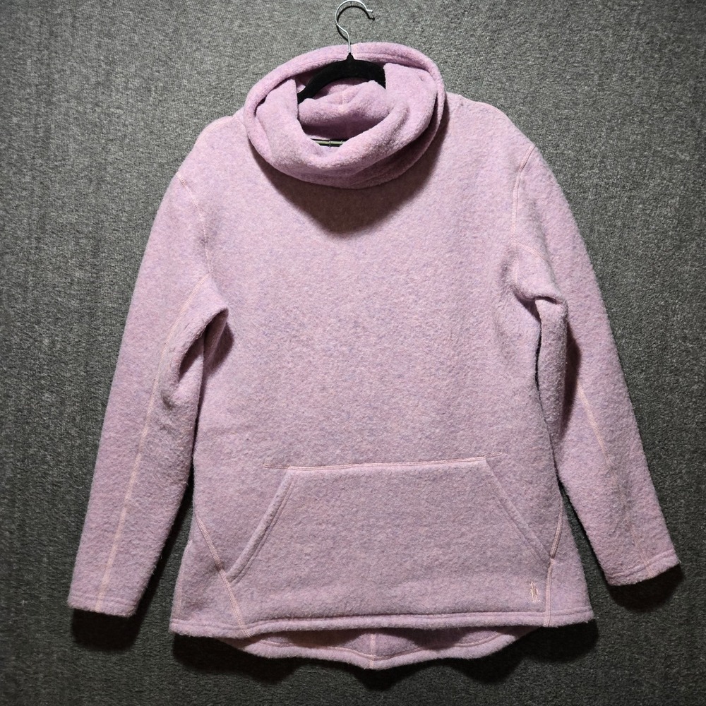 Smartwool Hudson Trail Fleece Pullover Funnel Neck Sweater Women's Pink Size L